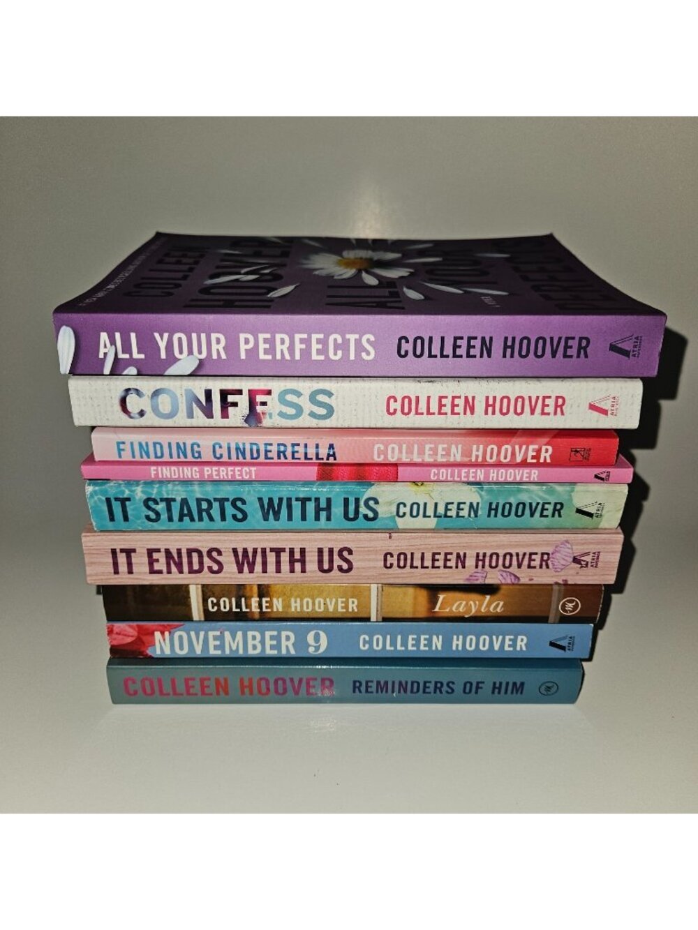 9 Colleen Hoover PBK Book Lot Perfects Reminders Layla Starts Ends Us Finding
